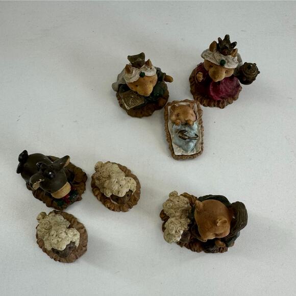 Vintage Dior Mdse. Co. 1991  Mouse Mini  Nativity 7 Piece Set - Picture 2 of 8